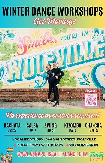 Poster for Winter Dance Workshops (Kizomba)