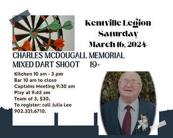 Poster for Charles McDougall Memorial Mixed Dart Shoot