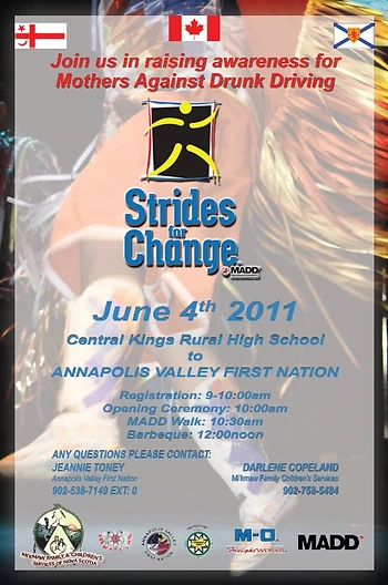 Poster for MADD Strides for Change Walk