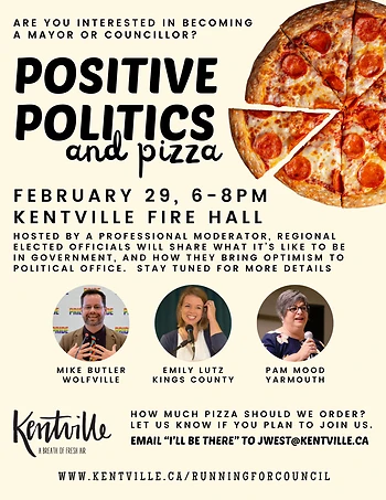Poster for Positive Politics and Pizza