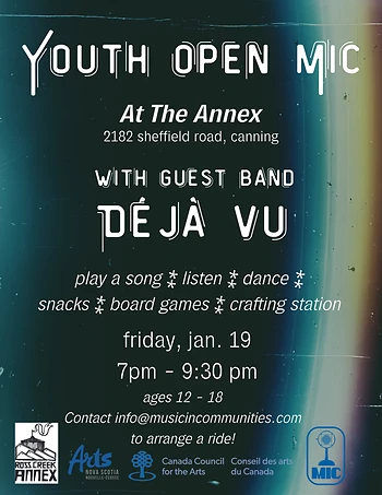 Poster for Youth Open Mic