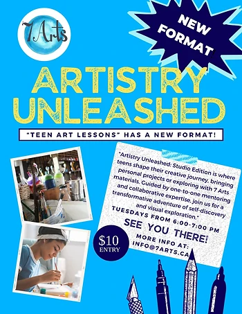 Poster for Teen Art Lessons