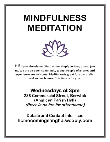 Poster for Mindfulness Meditation