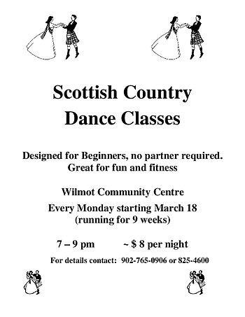 Poster for Scottish Country Dancing