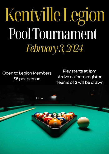 Poster for Pool Tournament