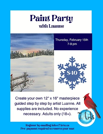 Poster for Paint Party with Luanne
