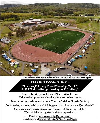 Poster for Outdoor Sports Hub Public Consultation