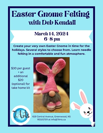 Poster for Easter Gnome Felting