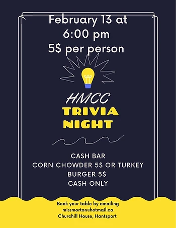 Poster for HMCC hosts Trivia
