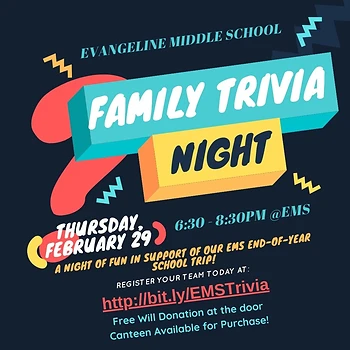 Poster for Family Trivia Night