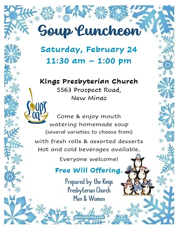 Poster for Soup Luncheon