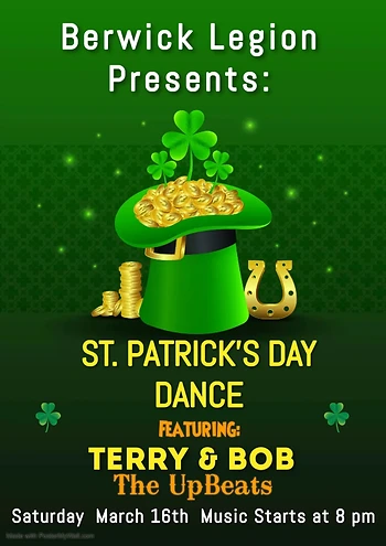 Poster for St. Paddy’s Day Dance