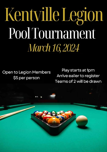 Poster for Pool tournament