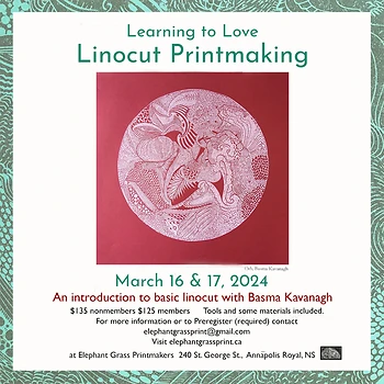 Poster for Learn to Love Linocut Printing