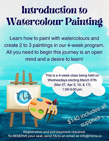 Poster for Introduction to Watercolour Painting