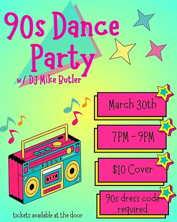 Poster for 90s Dance Party