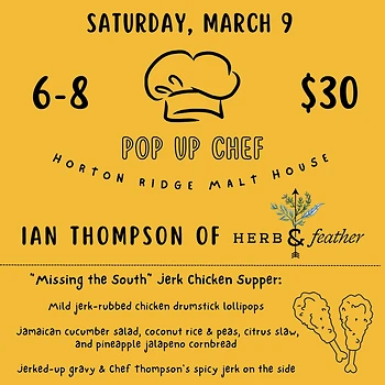Poster for Pop Up Chef Ian Thompson