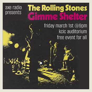 Poster for Gimme Shelter Movie Night