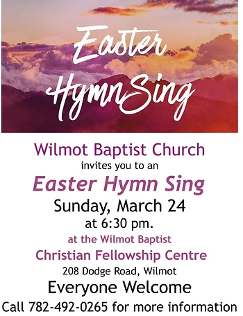 Poster for Easter Hymn Sing