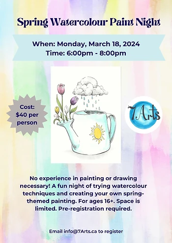 Poster for Spring Watercolour Paint Night