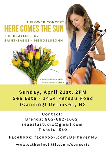 Poster for A Flower Concert: Here Comes the Sun - Catherine Little and Gregory Myra