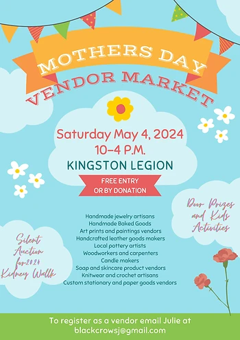 Poster for Mother's Day Market and Fundraiser