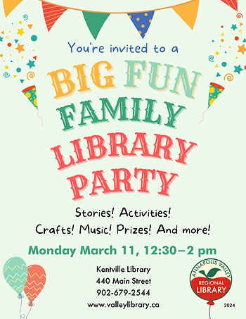 Poster for Big Fun Family Library Party