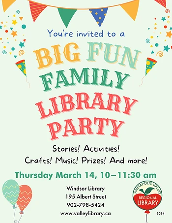 Poster for Big Fun Family Library Party