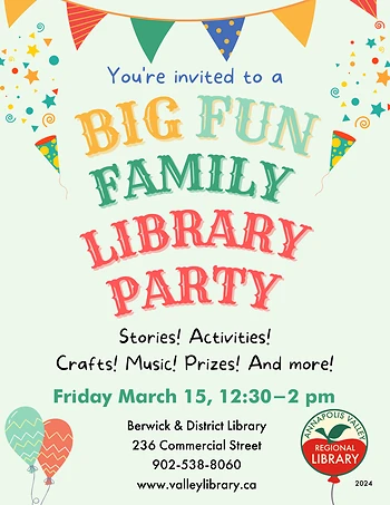 Poster for Big Fun Family Library Party