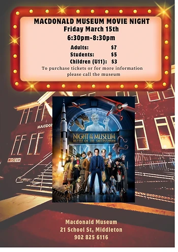 Poster for Macdonald March Movie Night