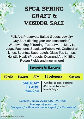 Poster for Spring Craft & Vendor Sale