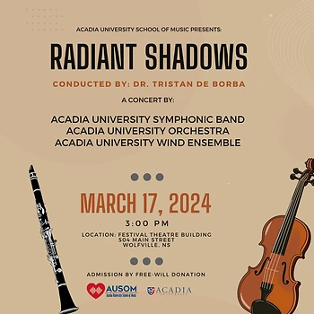 Poster for Acadia Winds, Orchestra, & Symphonic Band