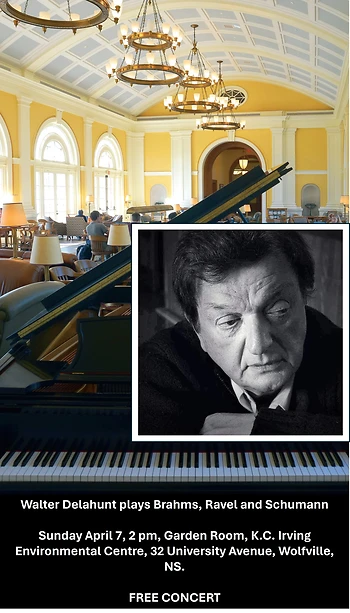 Poster for Walter Delahunt Piano Recital