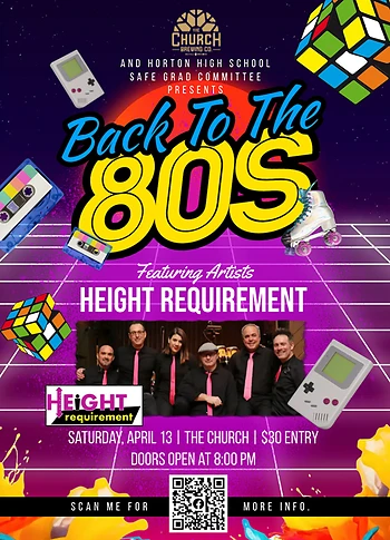 Poster for Back to the 80's 'Fun'drasier with Height Requirement