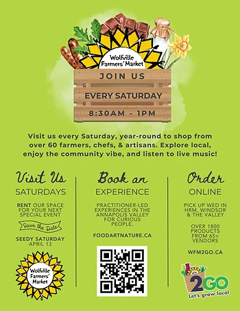 Poster for Wolfville Farmers' Market