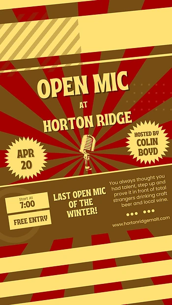 Poster for Open Mic Night