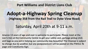 Poster for Adopt a Highway Cleanup