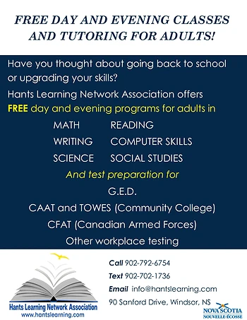 Poster for Classes and Tutoring for Adults