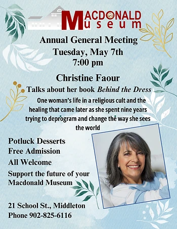 Poster for AVHS Annual General Meeting