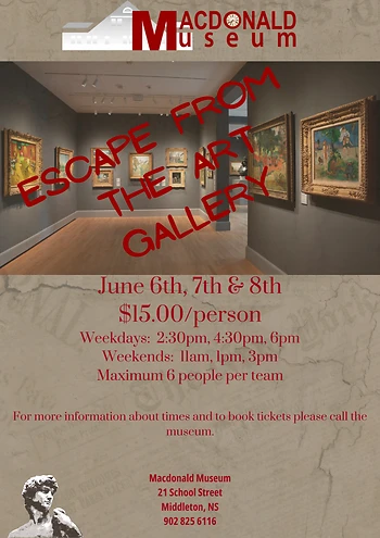 Poster for Escape the Art Gallery