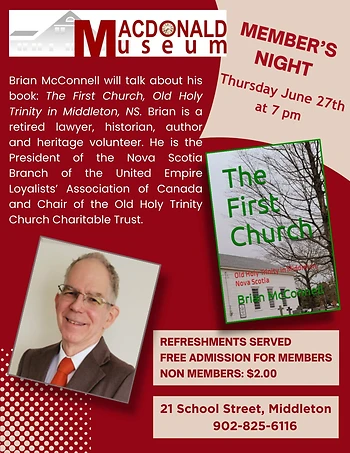 Poster for Member's Night - Old Holy Trinity Church