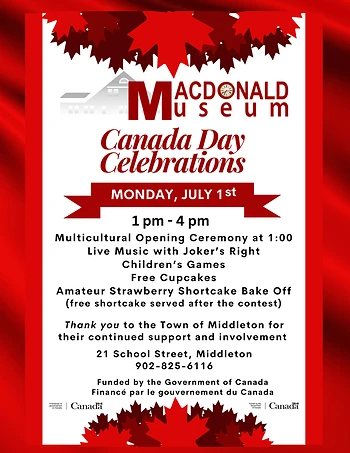 Poster for Canada Day Celebrations