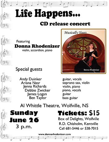Poster for Life Happens CD Release