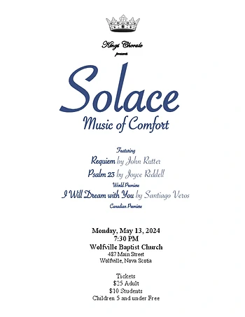 Poster for Solace: Music of Comfort, Kings Chorale