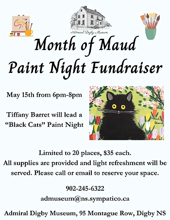 Poster for Maud Paint Night Fundraiser