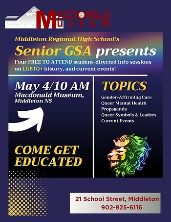 Poster for LGBTQ+ Information Sessions