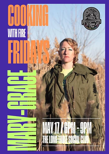 Poster for Cooking with Fire Friday with Mary Grace Koile