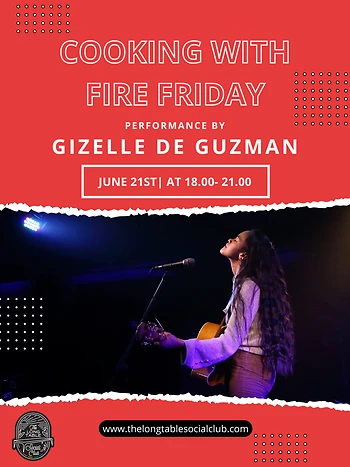 Poster for Cooking with Fire Friday with Gizelle de Guzman