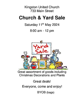 Poster for Church & Yard Sale