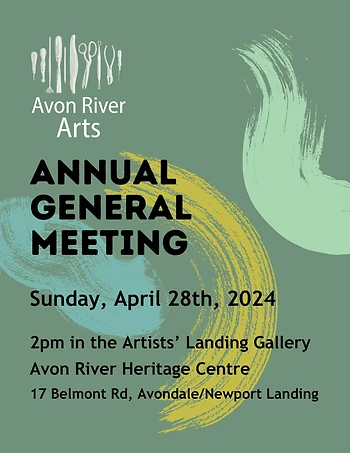 Poster for AGM for Avon River Arts Society